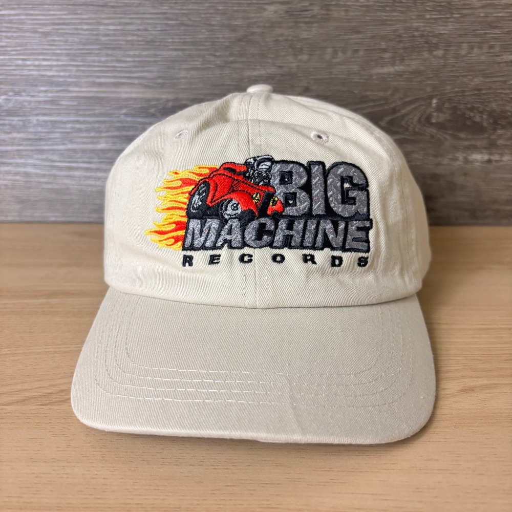 Big Machine Records Hat Cap Strap Back Brown Beige Adjustable
